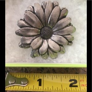 Signed Pewter Brooch Pin, Dated, NEVER WORN